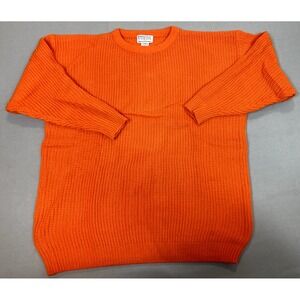 Vintage Venezia Vitale Sweater Womens Large Orange Cable Knit Top New Dead Stock